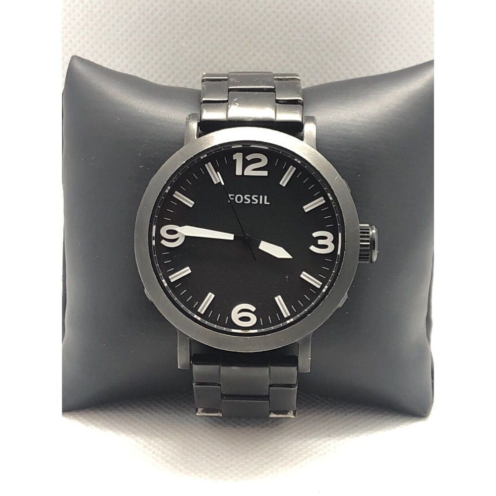 Fossil Clyde JR1393 Men's Matte Black Stainless Steel Analog Dial Watch BP315